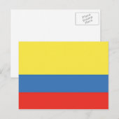 Carte Postale Drapeau Colombie (Devant / Derrière)