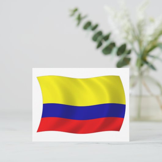 Carte postale drapeau Colombie (Debout devant)