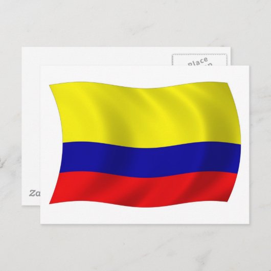 Carte postale drapeau Colombie (Devant / Derrière)