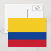 Carte Postale Drapeau Colombie (Devant / Derrière)