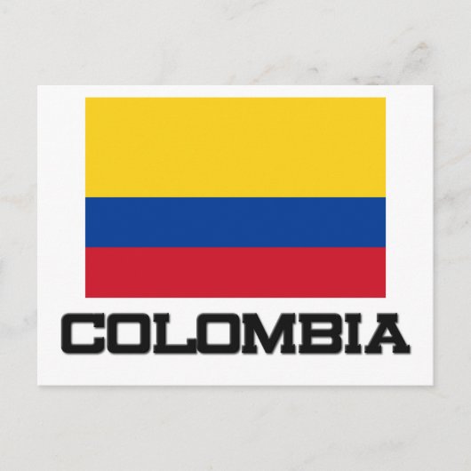 Carte Postale Drapeau Colombie (Devant)