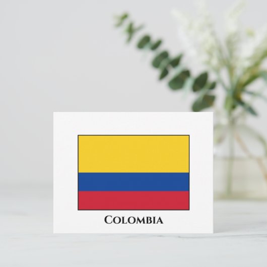 Carte Postale Drapeau Colombie (Colombien) (Debout devant)