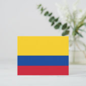 Carte Postale Drapeau colombien, Drapeau de la Colombie (Debout devant)