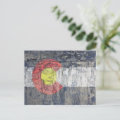 Carte Postale drapeau colorado mur texturé (Debout devant)