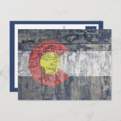 Carte Postale drapeau colorado mur texturé (Devant / Derrière)