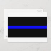 Carte Postale Drapeau commémoratif des policiers de la Ligne Ble (Devant / Derrière)