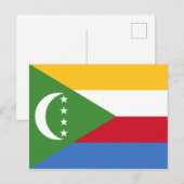 Carte postale Drapeau Comores (Devant / Derrière)