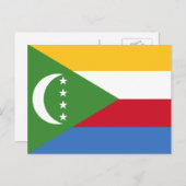 Carte Postale Drapeau comorien, Drapeau des Comores (Devant / Derrière)