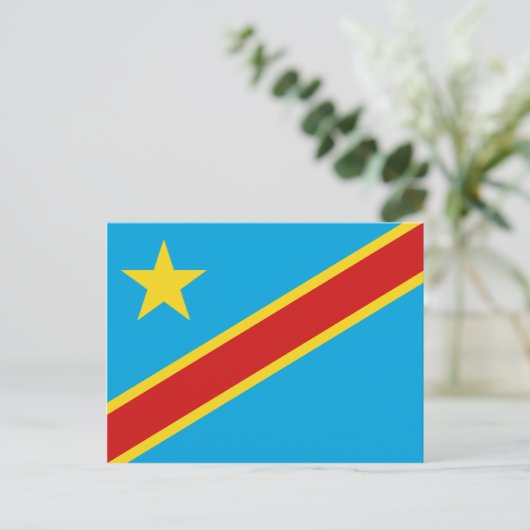 Carte postale Drapeau Congo-Kinshasa (Debout devant)