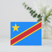 Carte Postale Drapeau Congolais, Drapeau de la RD Congo (Debout devant)