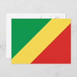 Carte Postale Drapeau congolais, Drapeau de la République du Con