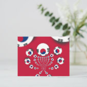 Carte Postale Drapeau Corée du Sud Kaleidoscope (Debout devant)