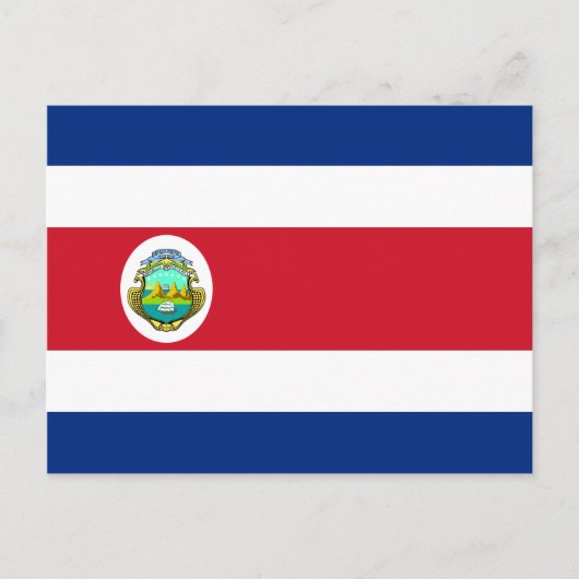 Carte Postale Drapeau Costa Rica (Devant)