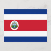 Carte Postale Drapeau costaricain, Drapeau du Costa Rica (Devant)