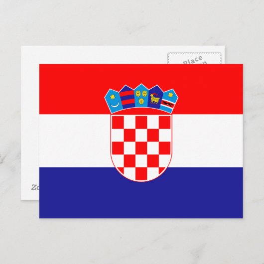 Carte Postale Drapeau croate (Devant / Derrière)