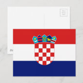 Carte Postale Drapeau croate - Trobojnica (Devant / Derrière)