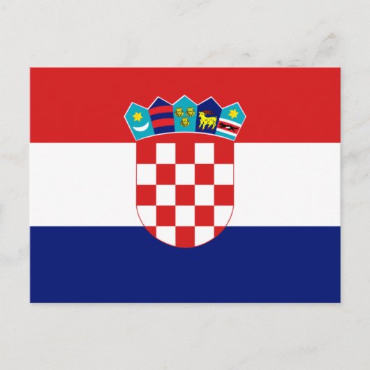 Carte Postale Drapeau croate - Trobojnica (Devant)