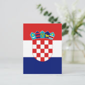 Carte Postale Drapeau croate - Trobojnica (Debout devant)