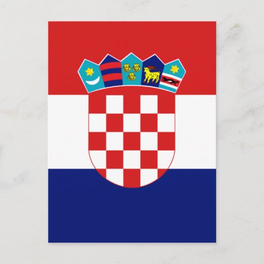 Carte Postale Drapeau croate - Trobojnica (Devant)