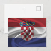 Carte Postale Drapeau Croatie (Devant / Derrière)