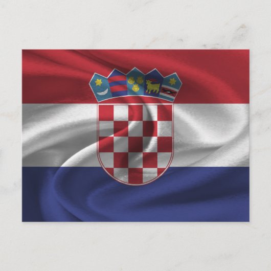 Carte Postale Drapeau Croatie (Devant)