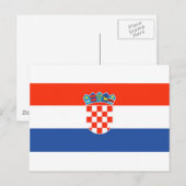 Carte Postale Drapeau Croatie (Devant / Derrière)