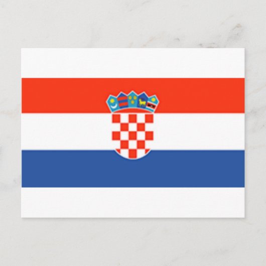 Carte Postale Drapeau Croatie (Devant)