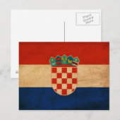 Carte Postale Drapeau Croatie (Devant / Derrière)