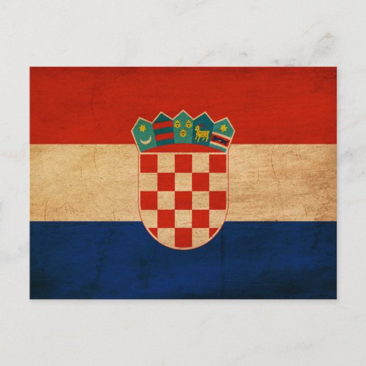 Carte Postale Drapeau Croatie (Devant)
