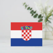 Carte Postale Drapeau Croatie HR Hrvatska (Debout devant)