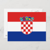 Carte Postale Drapeau Croatie HR Hrvatska (Devant / Derrière)