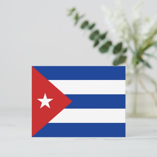 Carte postale Drapeau Cuba (Debout devant)
