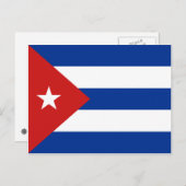 Carte postale Drapeau Cuba (Devant / Derrière)