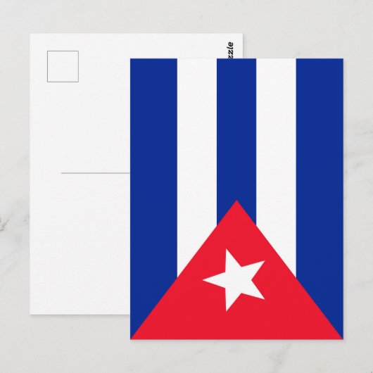 Carte Postale Drapeau Cuba (Devant / Derrière)