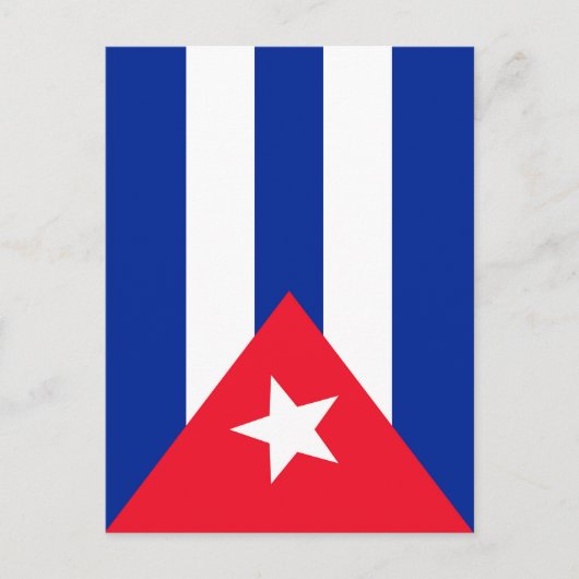 Carte Postale Drapeau Cuba (Devant)