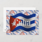 Carte Postale Drapeau Cuba (Devant / Derrière)