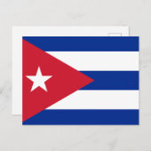 Carte Postale Drapeau Cuba (Devant / Derrière)