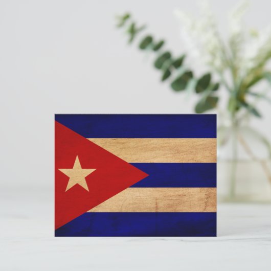 Carte Postale Drapeau Cuba (Debout devant)
