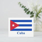 Carte Postale Drapeau Cuba avec nom (Debout devant)