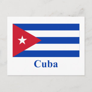 Carte Postale Drapeau Cuba avec nom