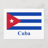 Carte Postale Drapeau Cuba avec nom (Devant)