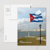 Carte Postale drapeau cuba havana (Devant / Derrière)