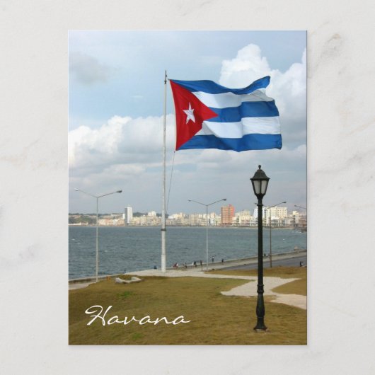 Carte Postale drapeau cuba havana (Devant)