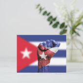 Carte Postale Drapeau cubain (Debout devant)