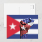 Carte Postale Drapeau cubain (Devant / Derrière)
