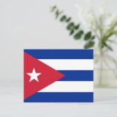 Carte Postale Drapeau cubain, Drapeau de Cuba (Debout devant)
