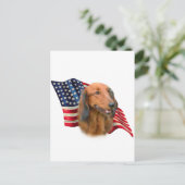 Carte Postale Drapeau Dachshund (Debout devant)