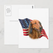 Carte Postale Drapeau Dachshund (Devant / Derrière)