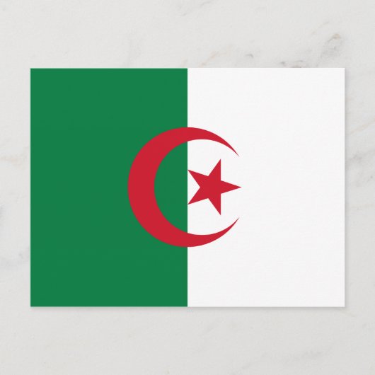 CARTE POSTALE DRAPEAU D'ALGÉRIE (Devant)