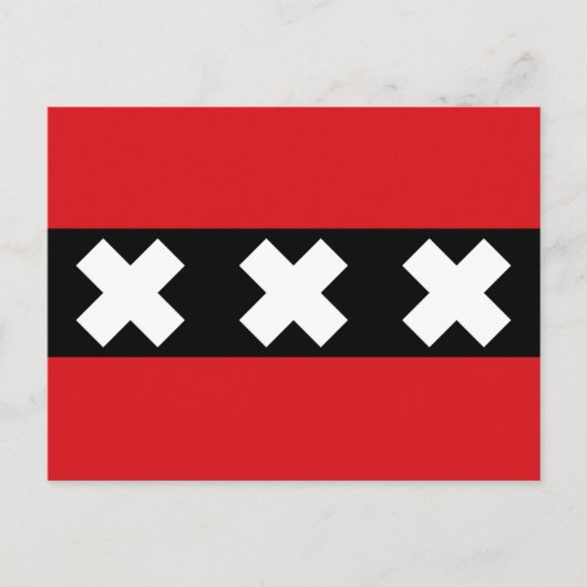 Carte Postale Drapeau d'Amsterdam (Devant)